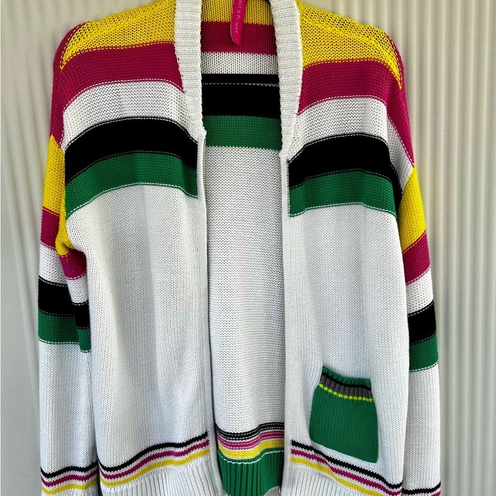 Vintage ZAKET & PLOVER Striped Multicolor Women's Cardigan